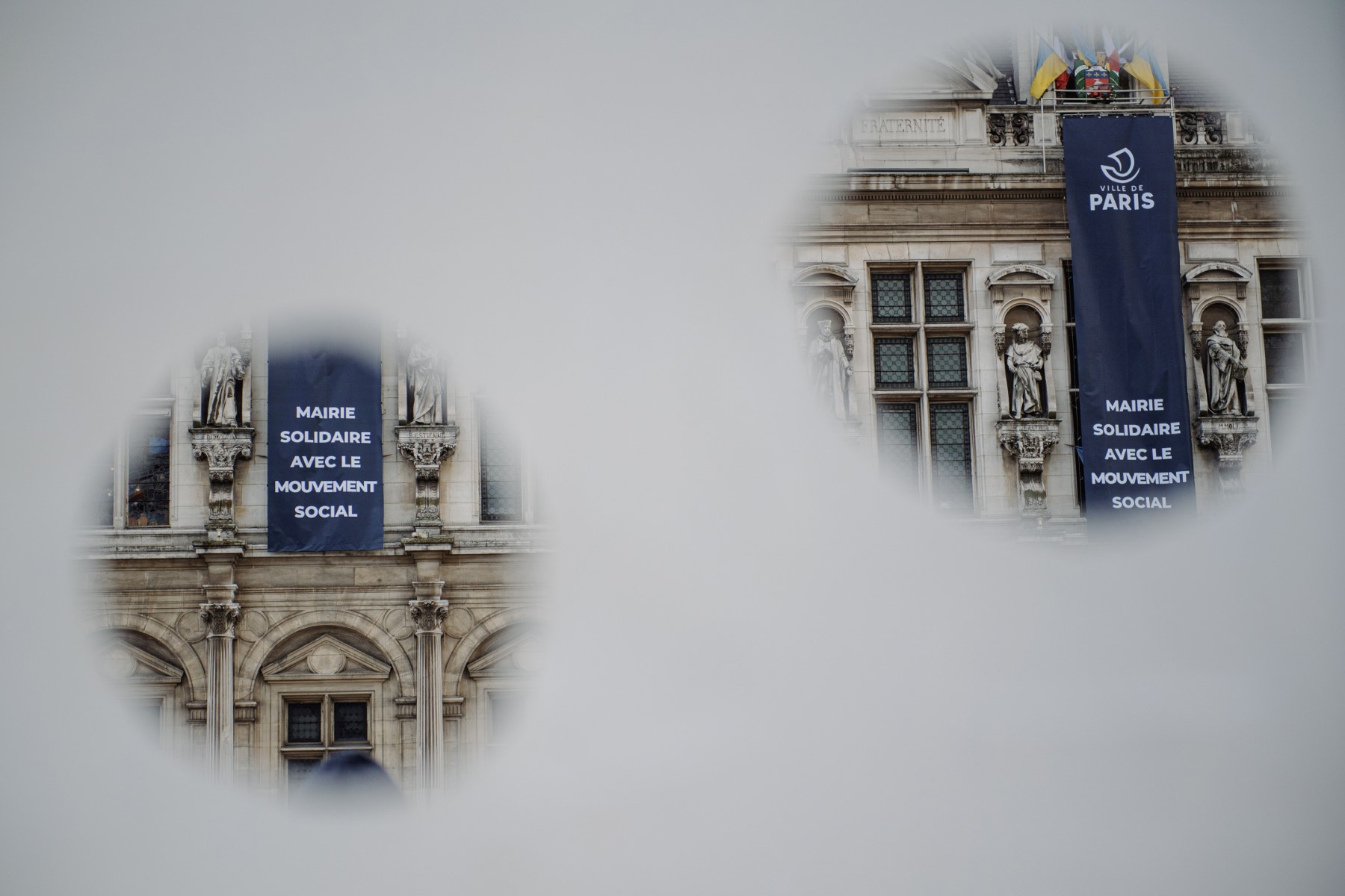 Retraites: La mairie de Paris sommée de retirer deux banderoles en soutien au mouvement social