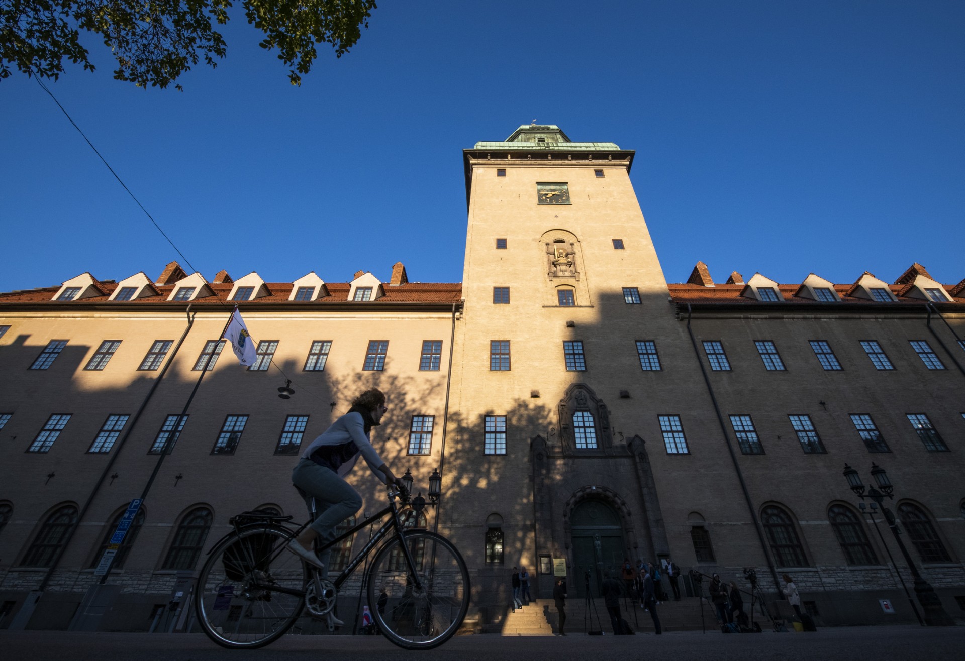 Vue générale du tribunal de district de Stockholm le 19 septembre 2018. (Photo par Jonathan NACKSTRAND / AFP)