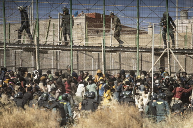 Des manifestants réclament «justice» un an après le drame migratoire de Melilla