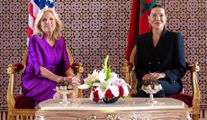 La première dame des États-Unis, Jill Biden, en robe Reem Acra à Marrakech