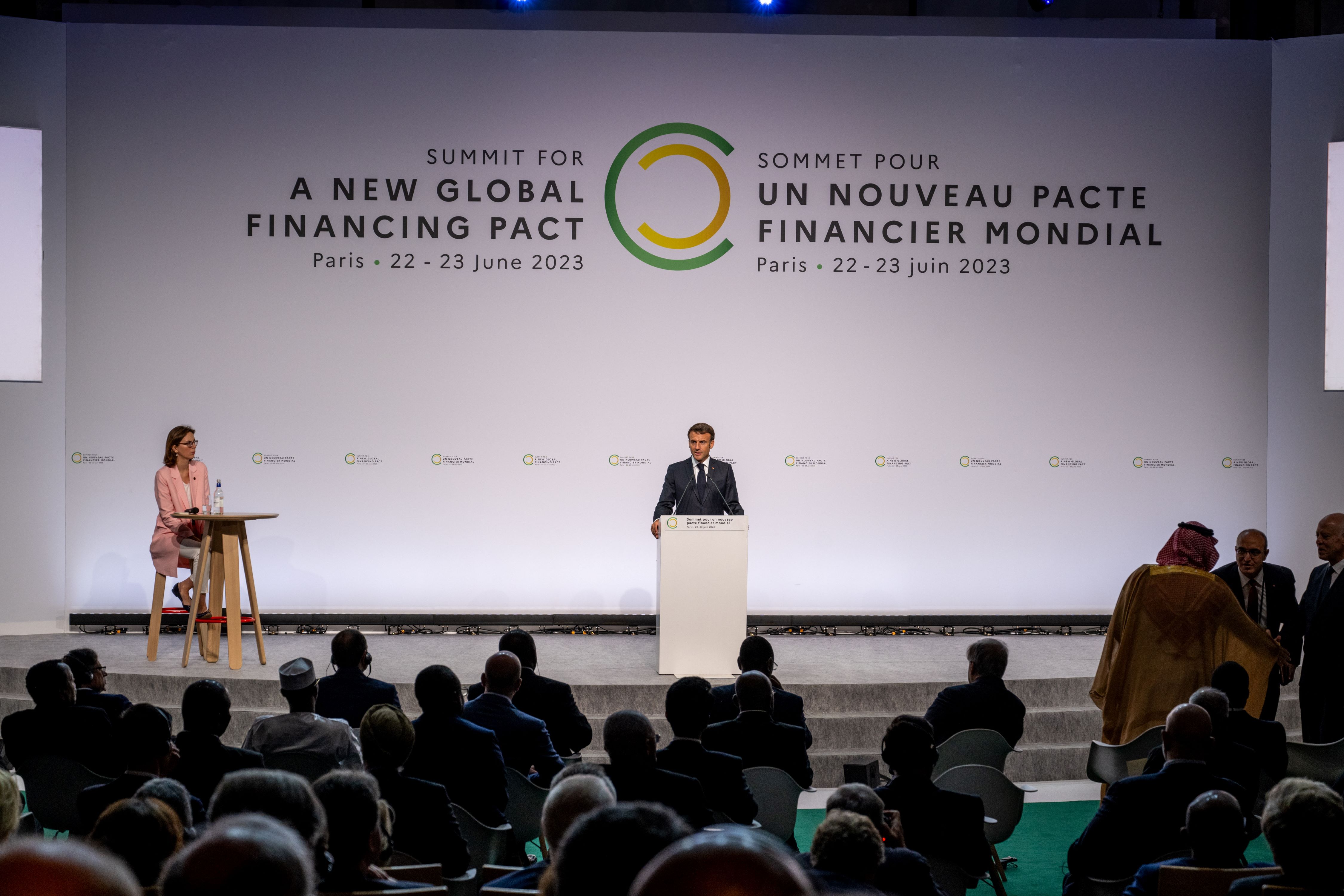Le président français Emmanuel Macron lors du Sommet pour un nouveau pacte financier mondial à Paris (Photo: Ammar Abd Rabbo)