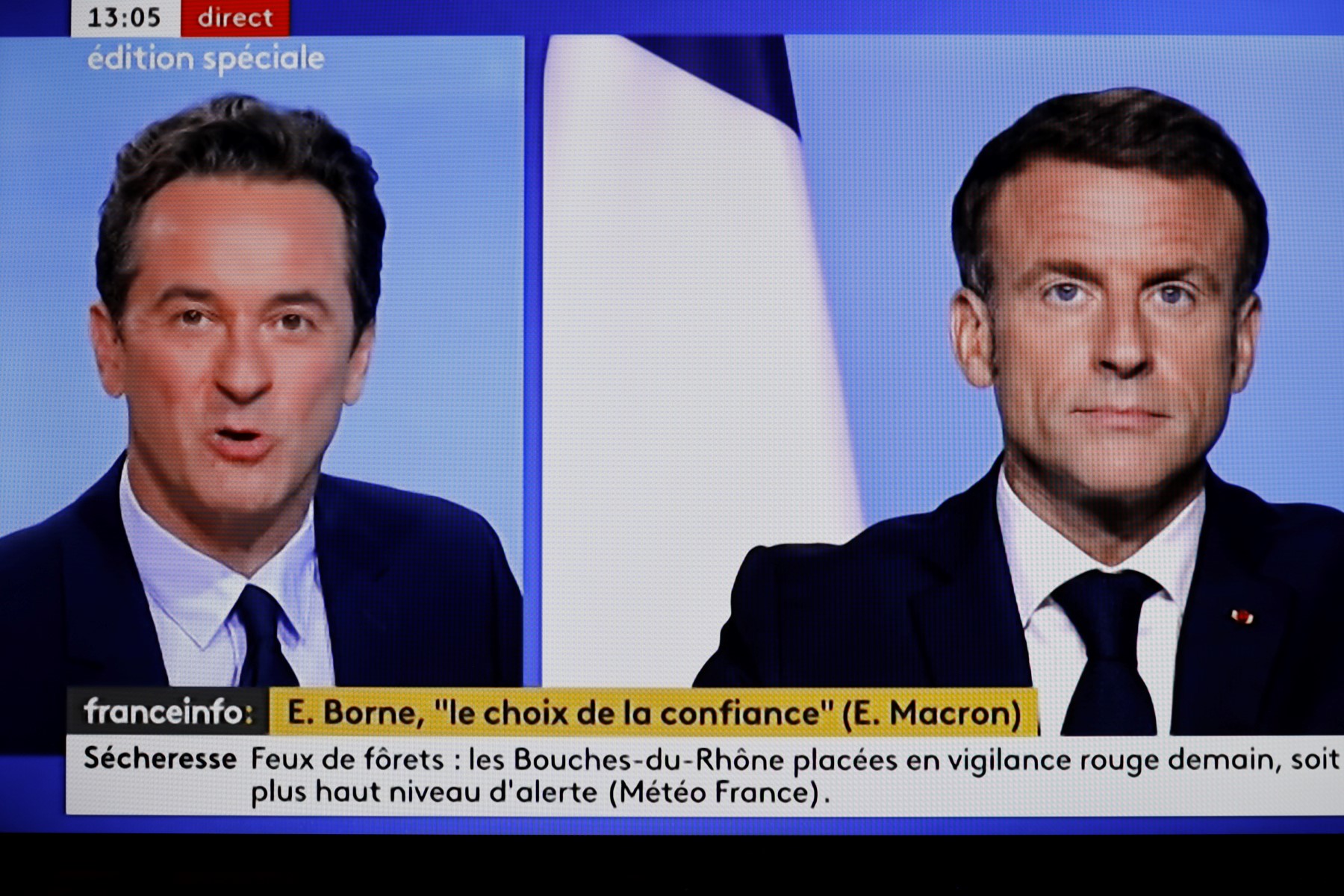 Depuis Nouméa, Macron prône «l'ordre» et assure qu'il n'y a «pas de majorité de rechange»