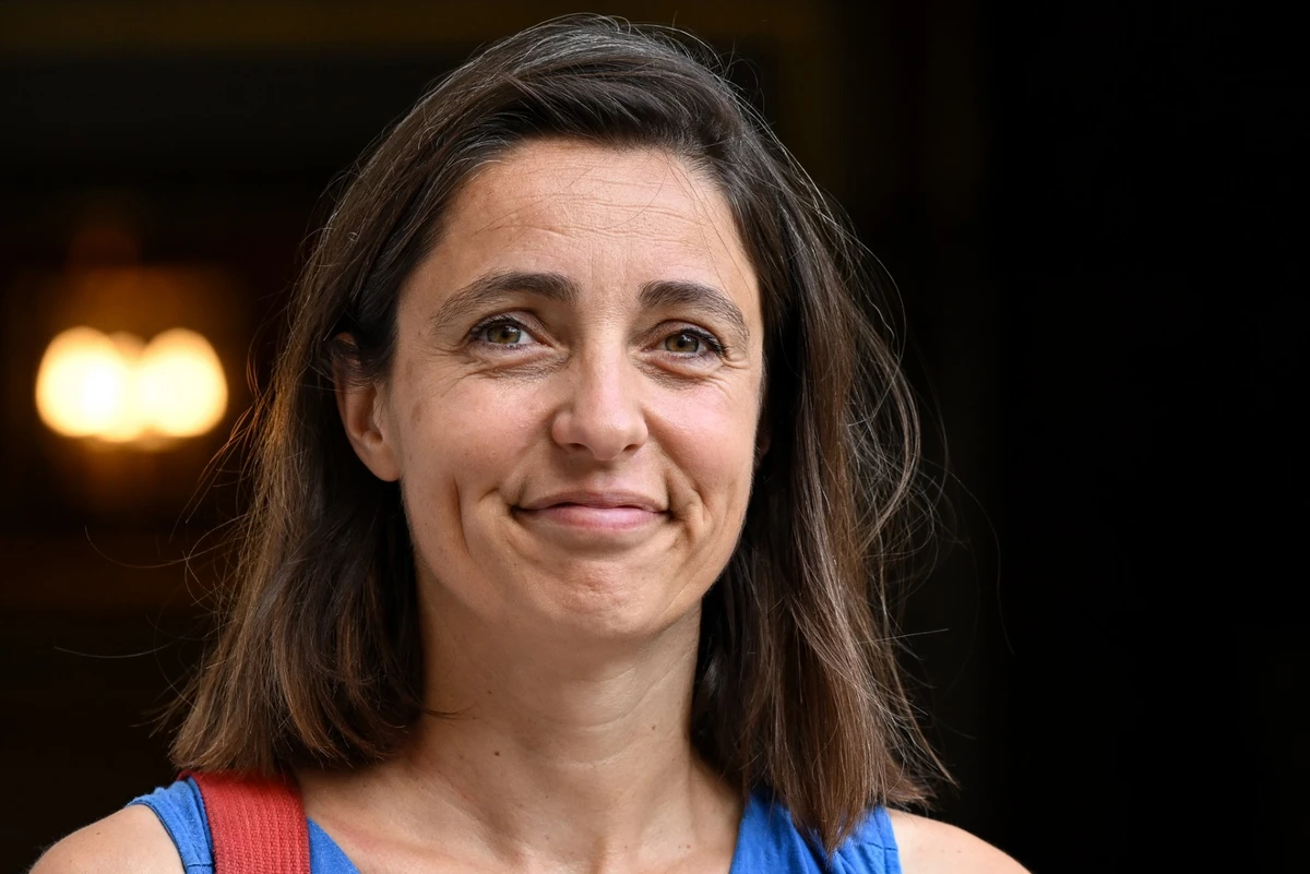 La secrétaire générale du syndicat français CGT, Sophie Binet, lors d'une réunion avec les syndicats, le patronat et le Premier ministre français à l'hôtel de Matignon à Paris, le 12 juillet 2023. (Photo Bertrand GUAY / AFP)