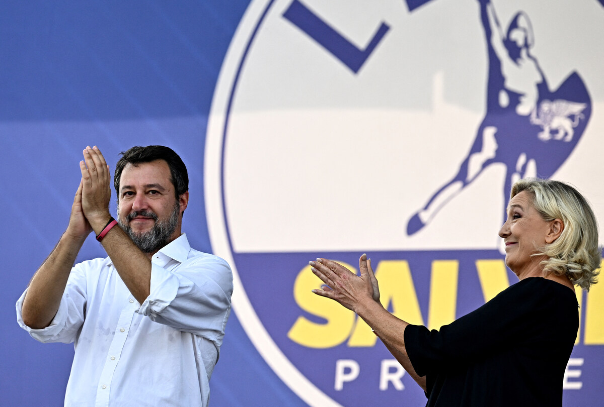 Le Pen et Salvini en choeur contre l'Europe et la «submersion migratoire»