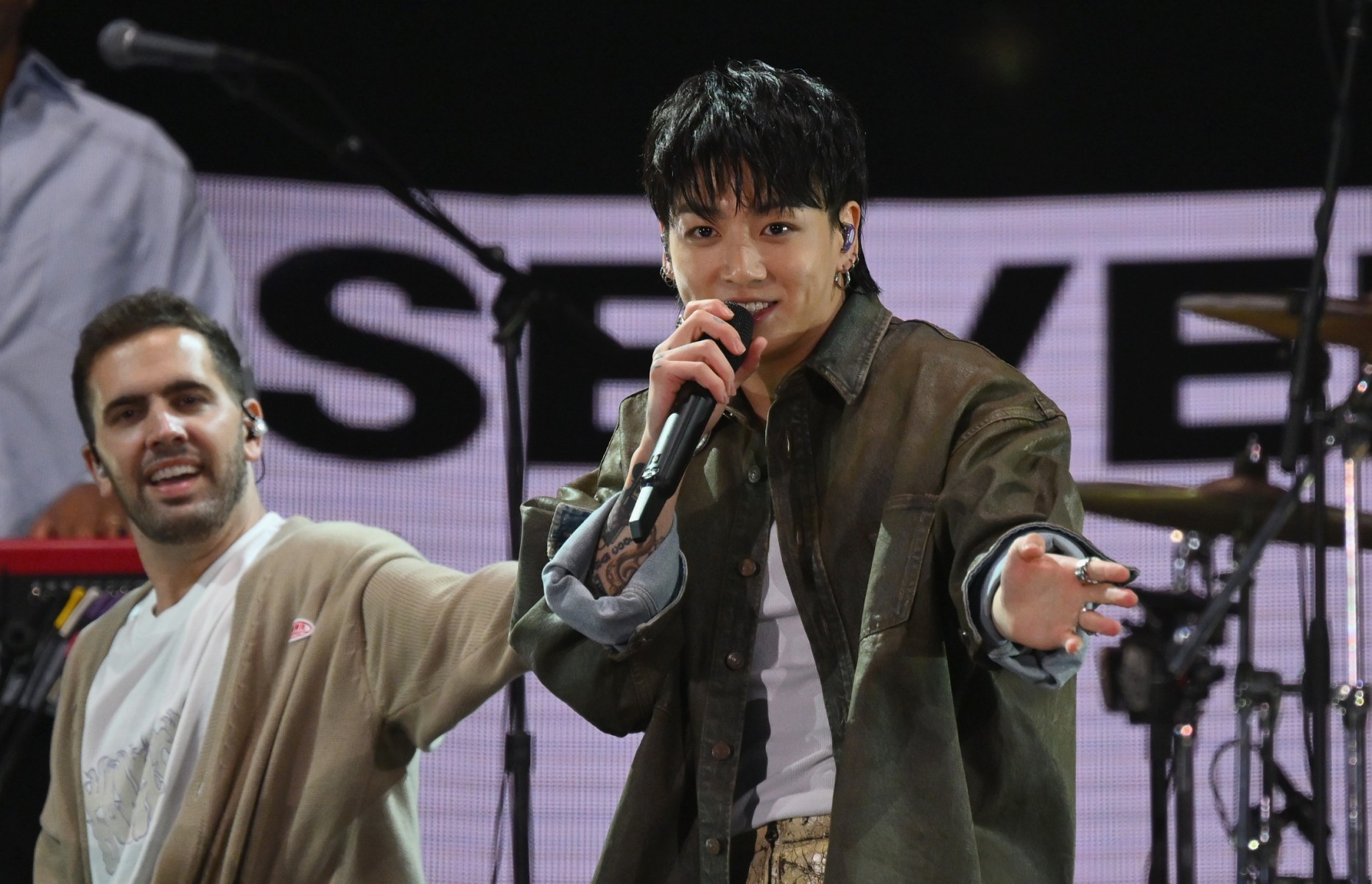Le chanteur sud-coréen Jungkook se produit sur scène lors du Global Citizen Festival à Central Park, à New York, le 23 septembre 2023. (Photo Angela Weiss AFP)