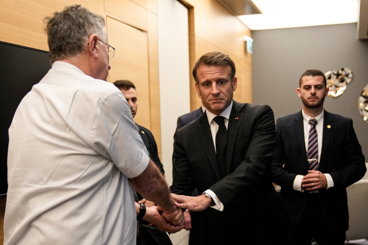 Israël et la France «liés par le deuil», dit Macron à Tel-Aviv