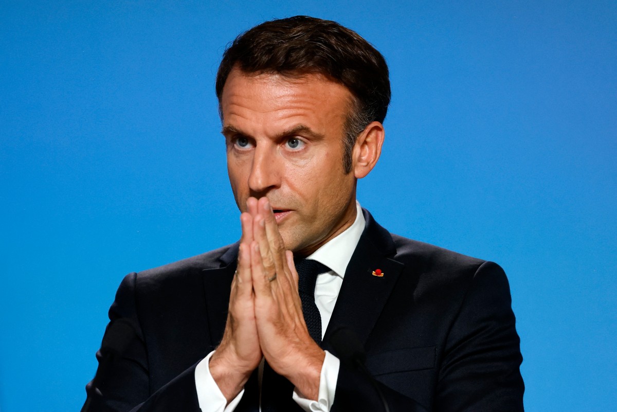 Le président français Emmanuel Macron s'exprime lors d'une conférence de presse au deuxième et dernier jour d'un sommet de l'Union européenne, au siège de l'UE à Bruxelles, le 27 octobre 2023. (Photo Ludovic Marin AFP)
