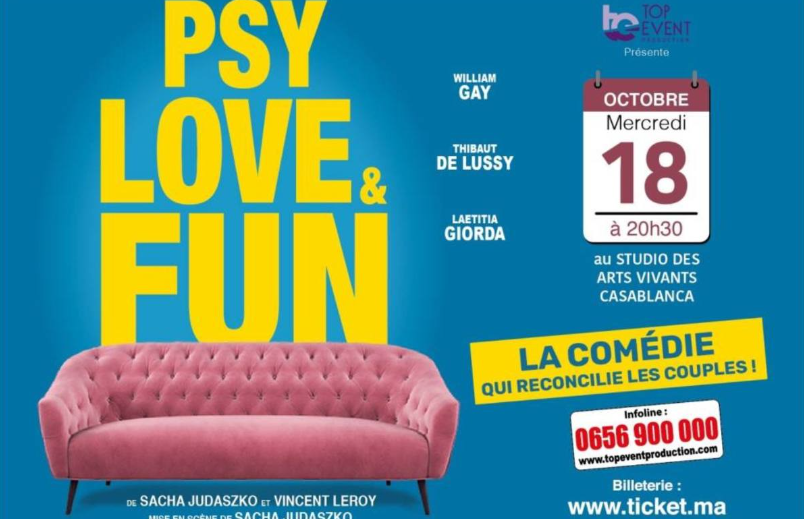 Casablanca: Le studio des arts vivants accueille la pièce «Psy, Love & Fun»