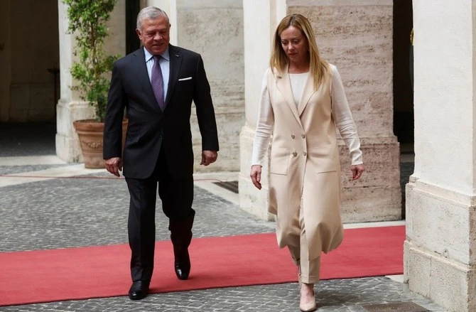Le roi de Jordanie lance un appel pour la paix à Gaza lors de sa rencontre avec la Première ministre italienne