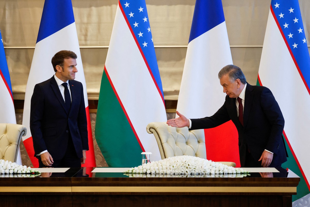 Macron promet d'être au «rendez- vous» des réformes en Ouzbékistan