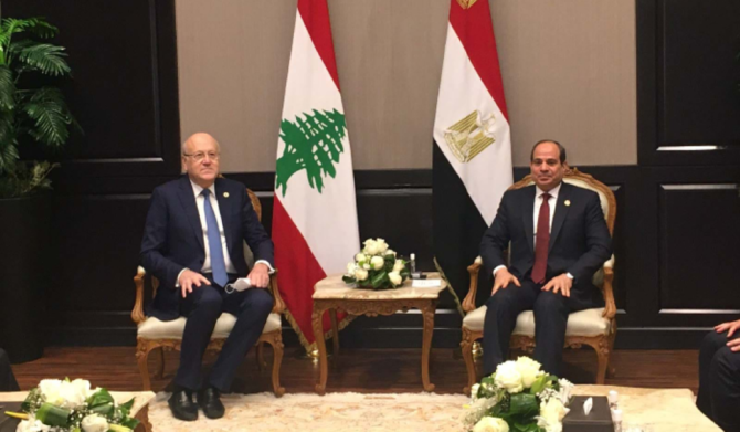 Le président égyptien et le Premier ministre libanais concentrent leurs efforts sur les développements à Gaza