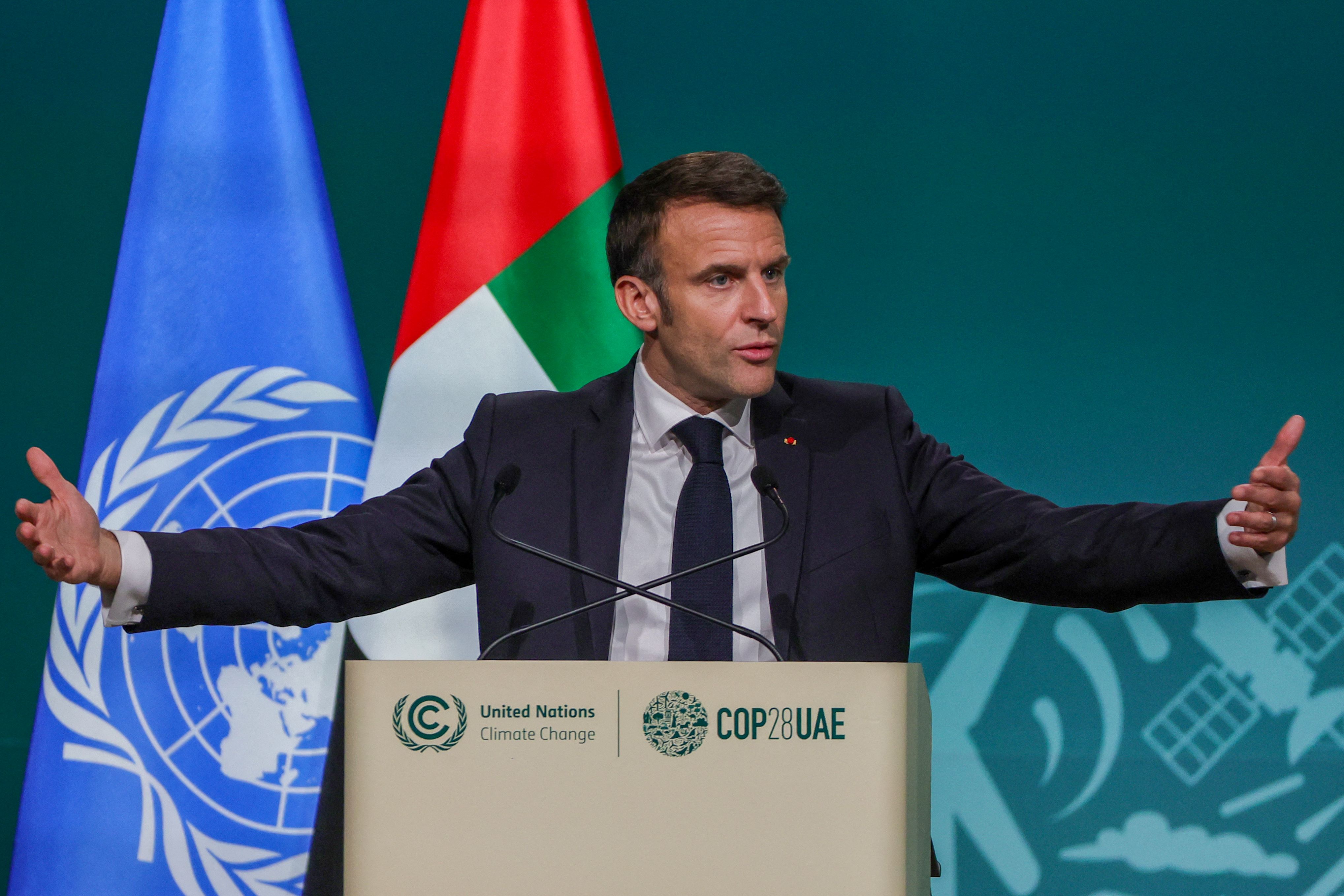COP28: Macron appelle les pays du G7 à mettre fin au charbon «avant 2030»