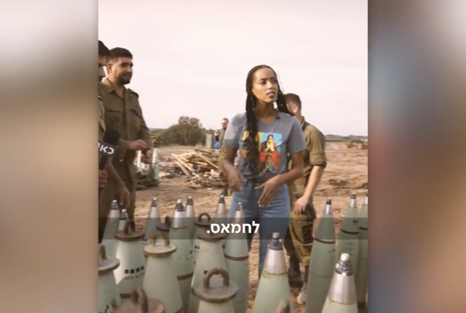 La vidéo d’une présentatrice israélienne signant des obus pour Gaza provoque un tollé