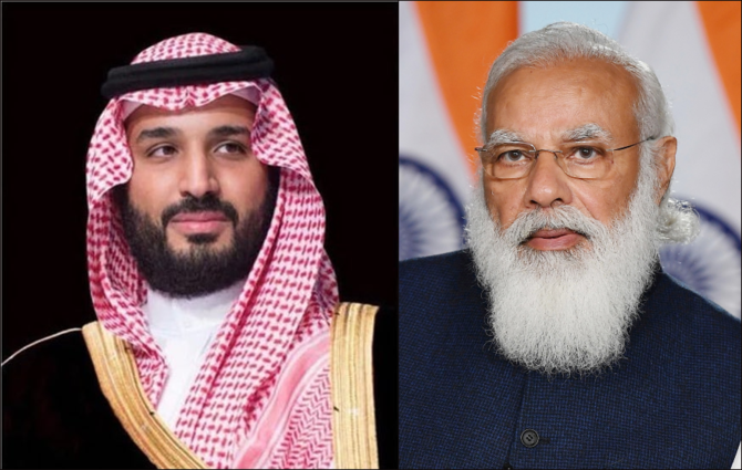 Mohammed ben Salmane et Narendra Modi discutent des relations entre l’Arabie saoudite et l’Inde
