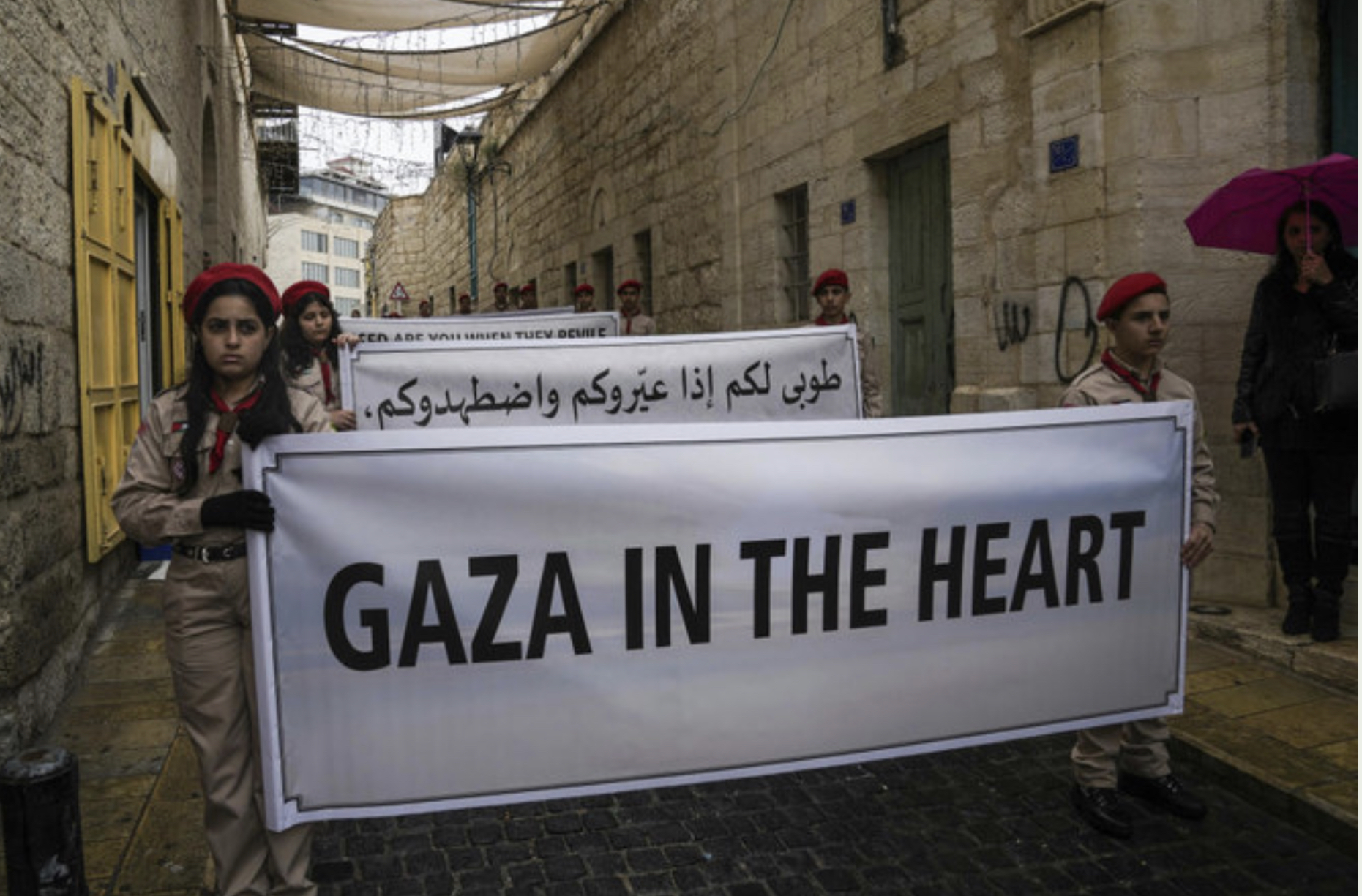 Les pieds à Bethléem, le cœur à Gaza: Sombre Noël en Terre sainte