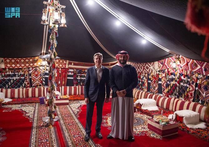 Le prince héritier saoudien s’entretient avec le secrétaire d’État américain à AlUla