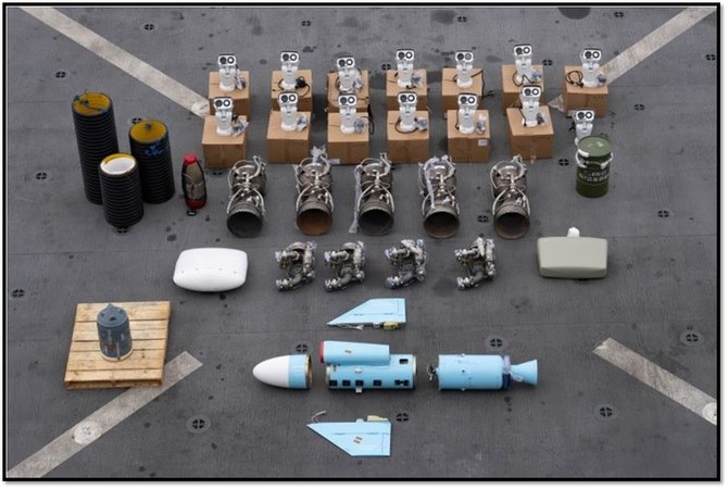 La marine américaine intercepte des composants perfectionnés de missiles iraniens destinés aux Houthis