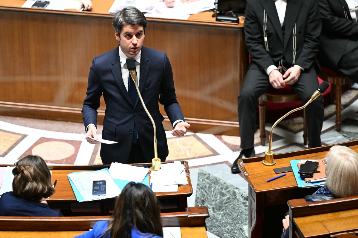 Le Premier ministre français Gabriel Attal prononce un discours lors d'une séance de Questions au gouvernement à l'Assemblée nationale à Paris, le 23 janvier 2024. (Photo Bertrand Guay AFP)