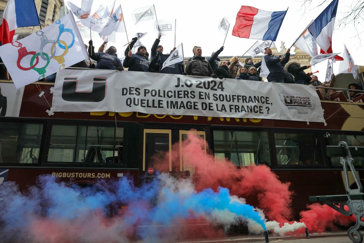 JO de Paris: Les policiers manifestent pour un meilleur dédommagement