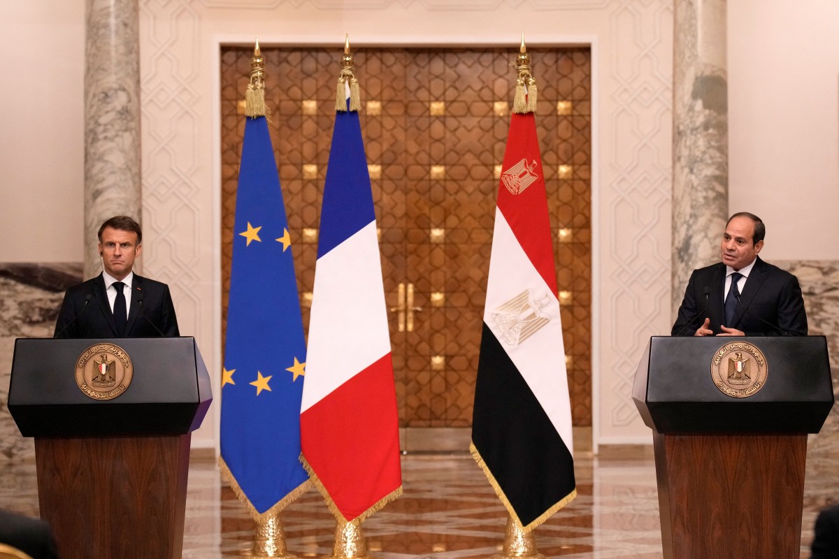 Gaza: appel conjoint de Macron et Sissi contre une offensive à Rafah