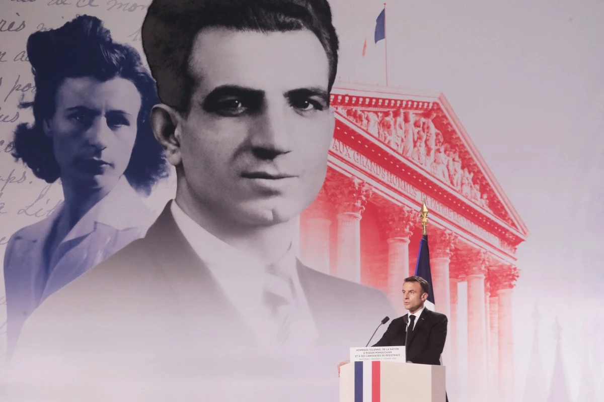 Devant le Panthéon, hommage au résistant apatride Manouchian et colère contre Marine Le Pen