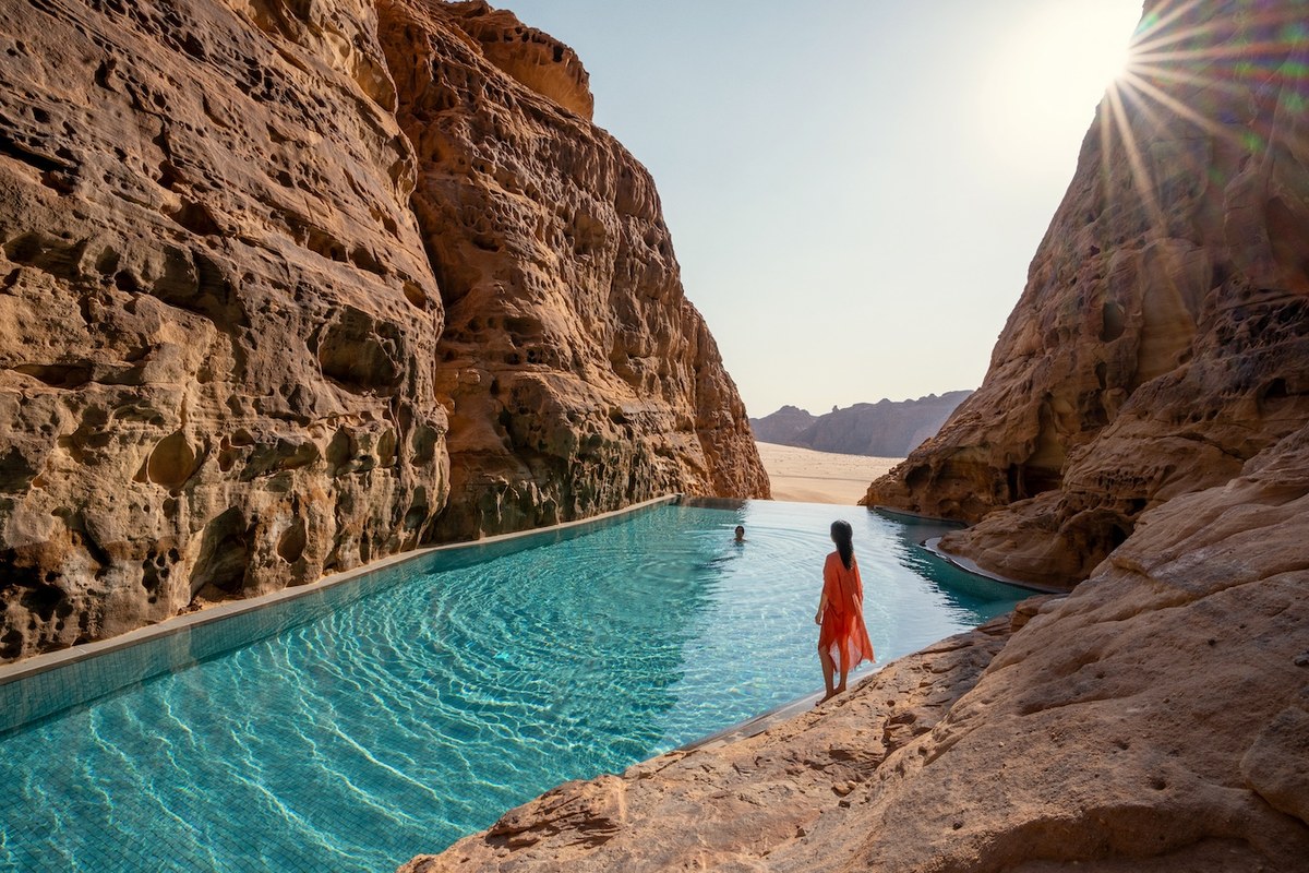 La piscine de l’hôtel Banyan Tree Resort AlUla Canyon. (Photo fournie)