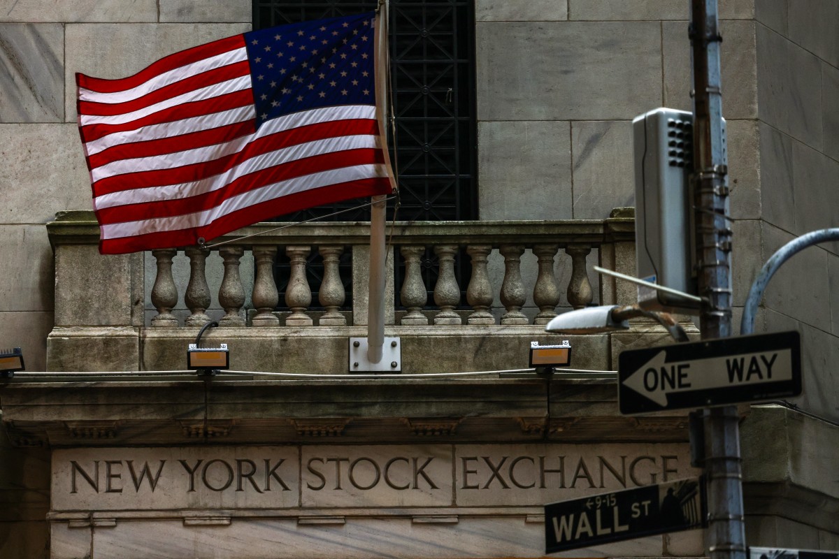 Le bâtiment du New York Stock Exchange (NYSE) est photographié à Wall Street dans l'arrondissement de Manhattan à New York le 20 mars 2024. (Photo Charly Triballeau AFP)