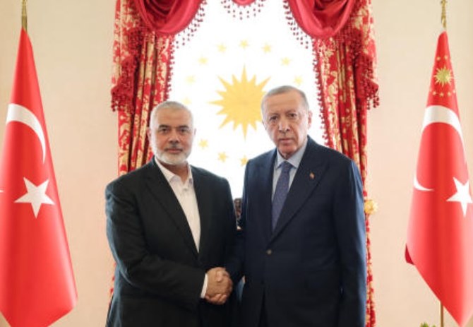 Erdogan appelle les Palestiniens "à l'unité" après sa rencontre avec Haniyeh