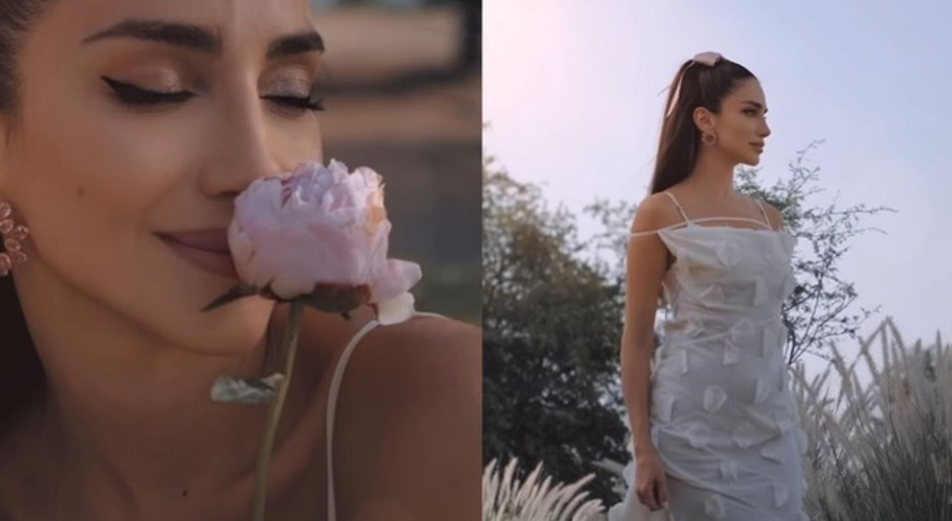 Jessica Kahawaty, égérie de la campagne pour le parfum Charlotte Tilbury