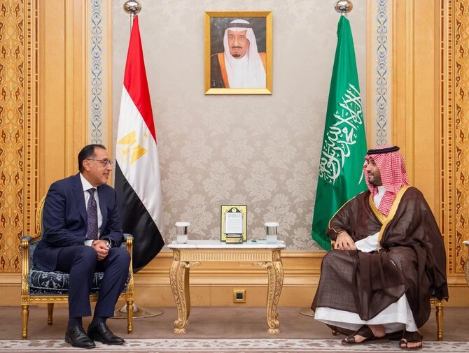 Le prince héritier rencontre le premier ministre égyptien