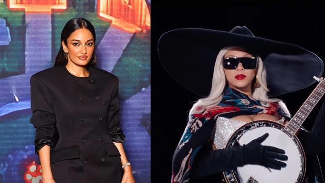 Amina Muaddi célèbre un moment phare avant le spectacle de Beyonce