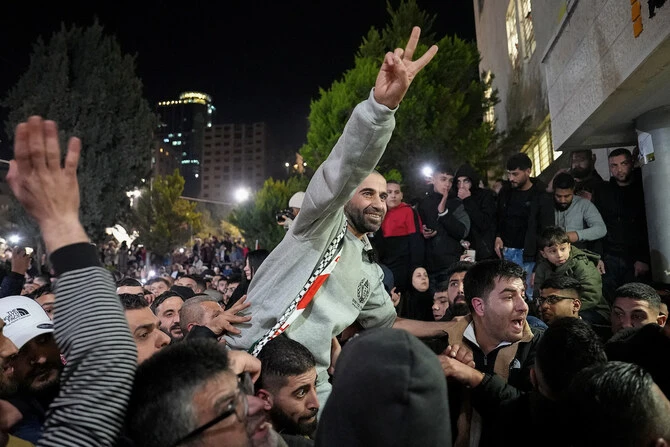 Liesse à Ramallah à l'arrivée des prisonniers palestiniens libérés