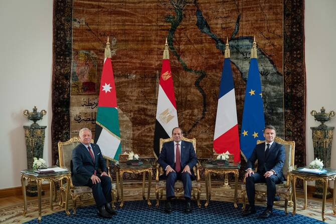 Discussions sur Gaza entre le roi Abdallah et les présidents égyptien et français