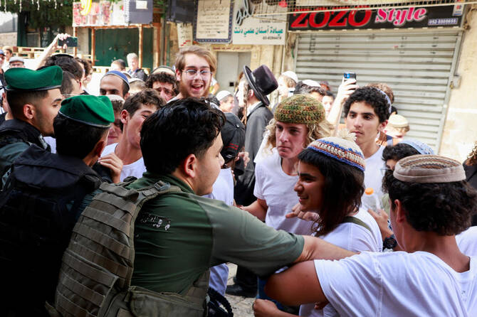 «Journée de Jérusalem»: altercations et insultes lors d'une marche de nationalistes israéliens