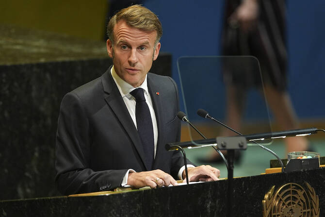 La France reconnaît «l'Etat de Palestine», «pour la paix» avec Israël, dit Macron à l'ONU