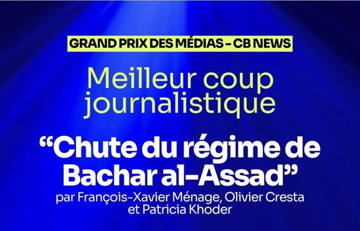 François-Xavier Ménage remporte pour TF1 le prix CB News pour le «meilleur coup journalistique et éditorial»