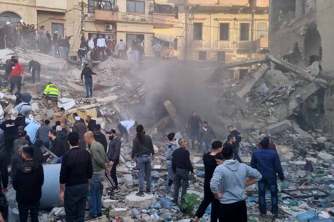 Effondrement d'un immeuble au Liban: le bilan s'alourdit à 14 morts