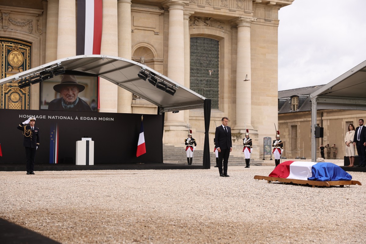 Emmanuel Macron salue en Edgar Morin un «destin exceptionnel dans le siècle»