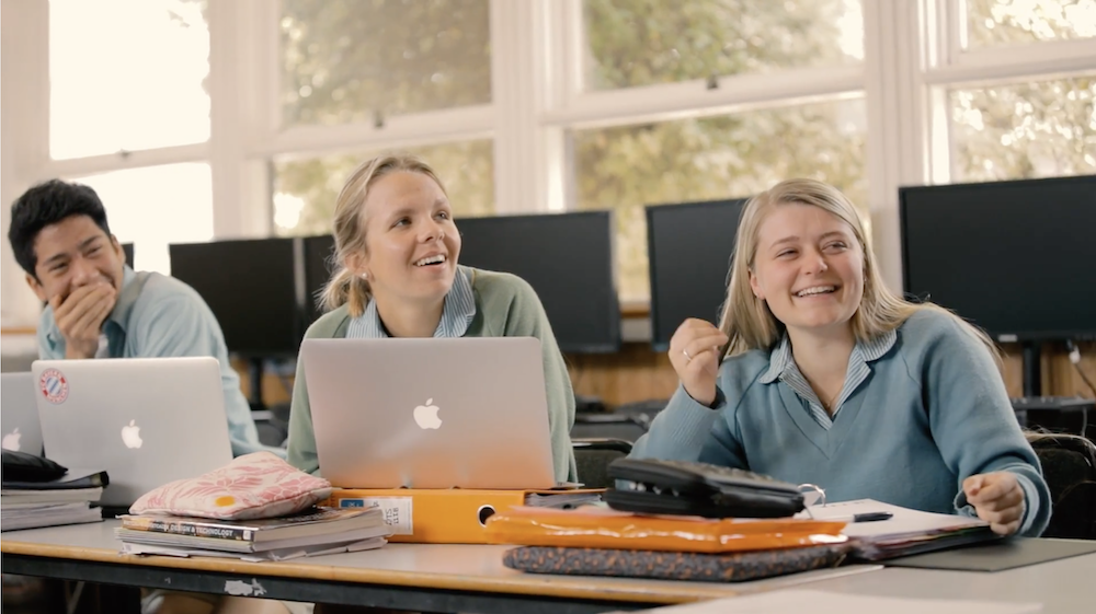 Students at Geelong Grammar School’s Institute of Positive Education. (Screengrab YouTube)
