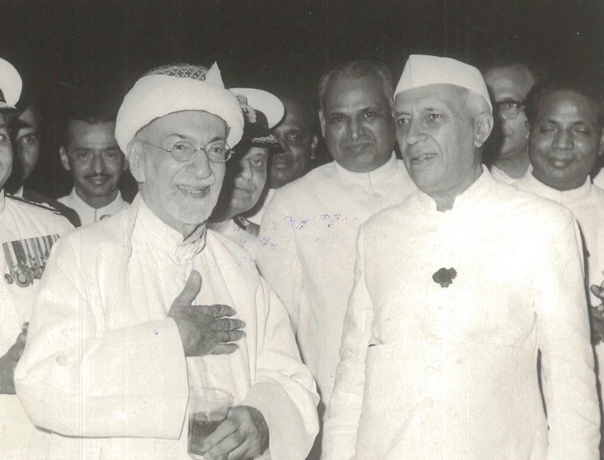Prominent Saudi businessman Mohammed Ali Zainal with India’s first Prime Minister Jawaharlal Nehru. (Supplied)
