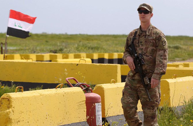 A US soldier walks at the Qayyarah air base, Iraq. (AFP/File)