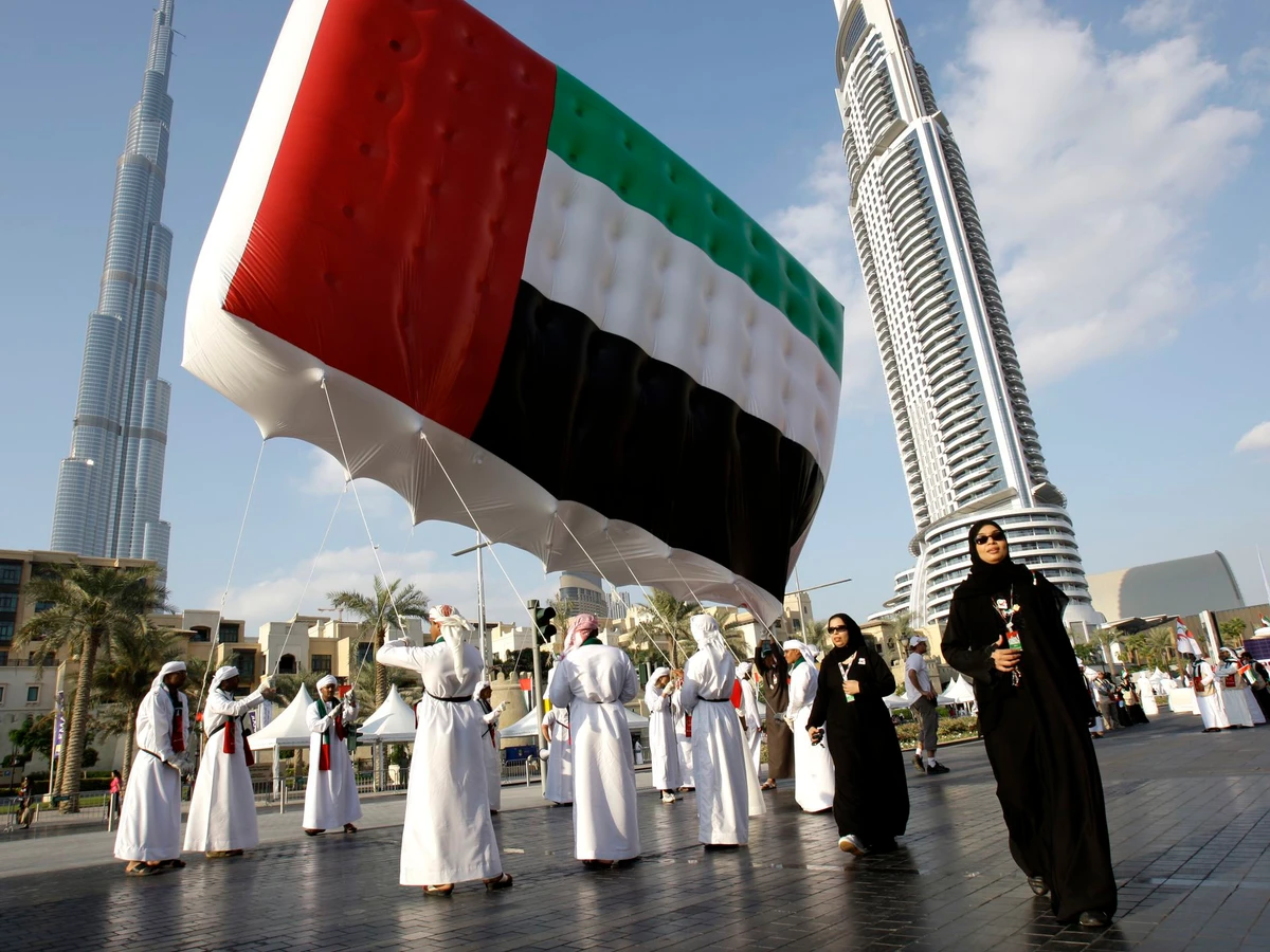 Emiratis celebrate UAE National Day, on December 2, in Dubai. (Getty Images)
