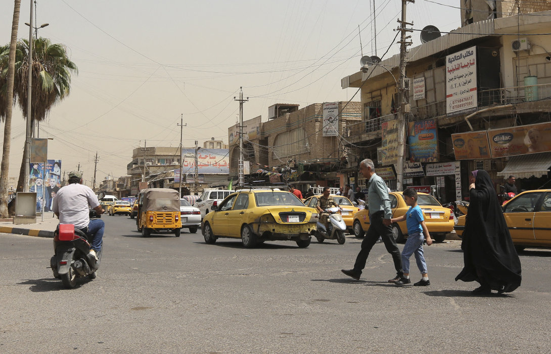 A street in the Iraqi capital Baghdad as calm returns after around 24 hours of deadly violence in Iraq on August 31, 2022. (AFP)