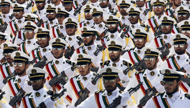 Members of the IRGC Navy parade to commemorate the anniversary of the Iran-Iraq war, Tehran, Sept. 2011. (Reuters)