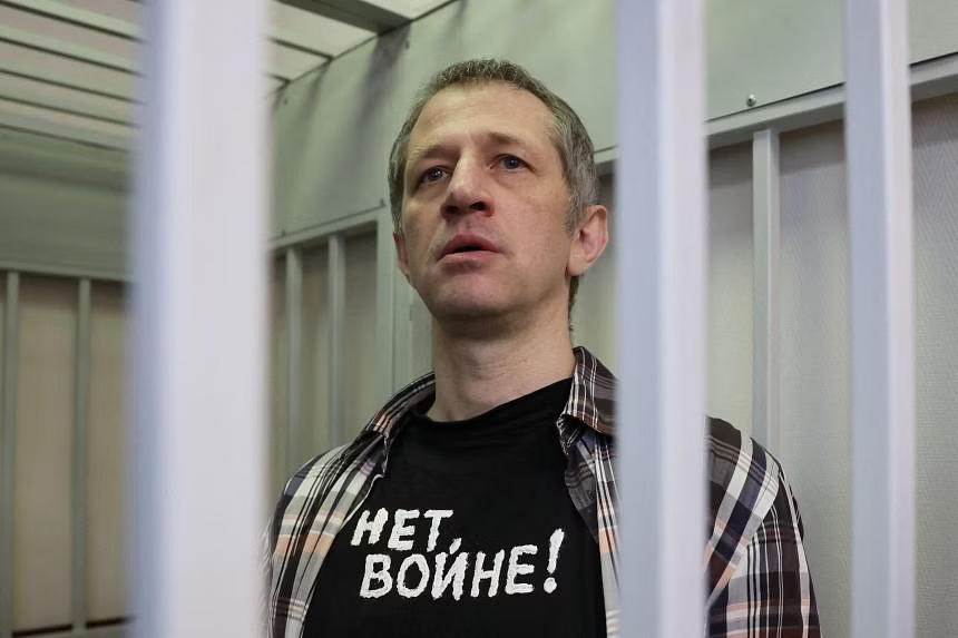Ivanov used to work for a local state-run TV channel but was fired in 2021 after reporting on alleged corruption, electoral fraud and ecological problems in Korolyov, a town northeast of Moscow. (AFP/File)