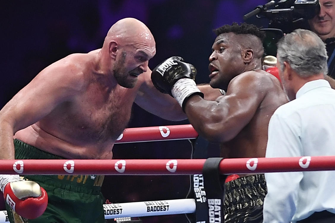 The fight world had optimism for Ngannou after he gave an impressive performance in a near-upset of Tyson Fury last October. (AP)