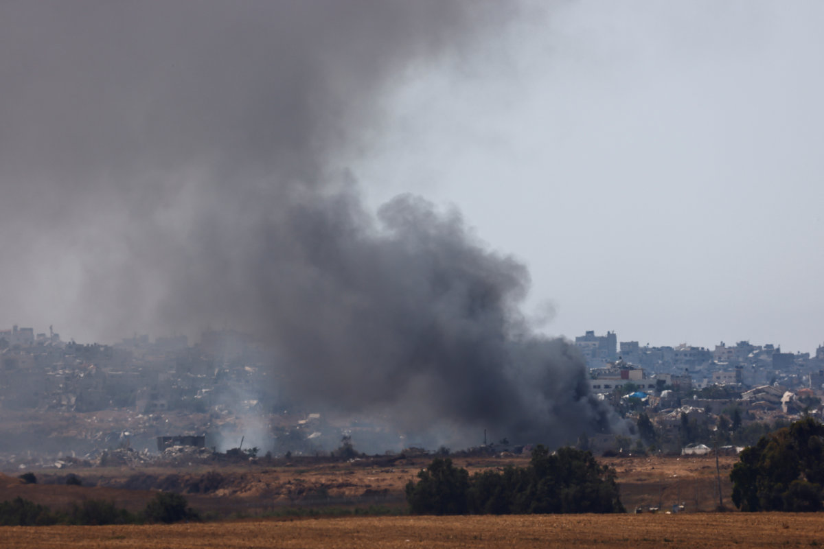 Smoke rises from Gaza amid Israeli bombardment on June 6, 2024. (REUTERS)