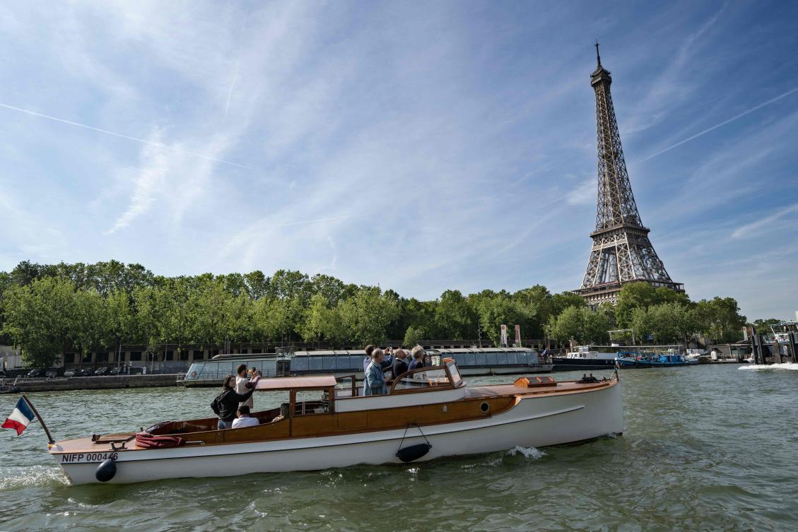 The landing site will float on the Seine near the Austerlitz railway station in southeastern Paris. (AFP)