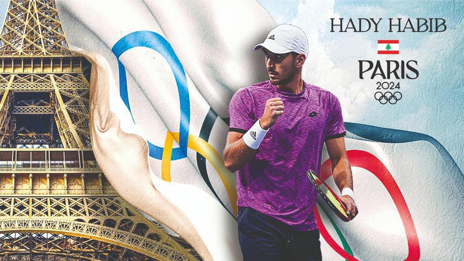 Lebanese tennis player Hady Habib, 25, finds himself taking on Carlos Alcaraz the world number three in the first round at the Paris Olympics. (X/@hady_habib1)