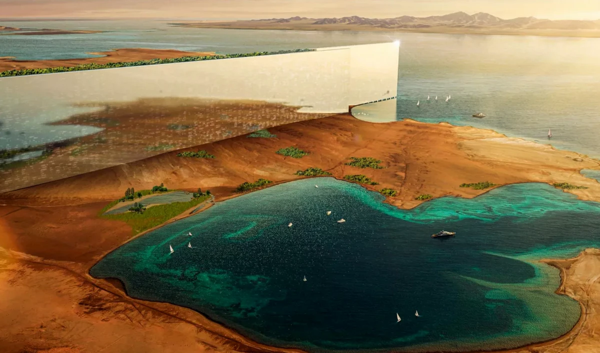 THE LINE, an ambitious Saudi project, is being built near the Red Sea. (NEOM)